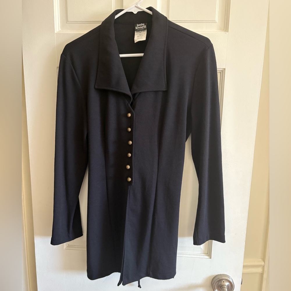 Vintage 70s Elegant black long Sleeve Shirt/Blazer